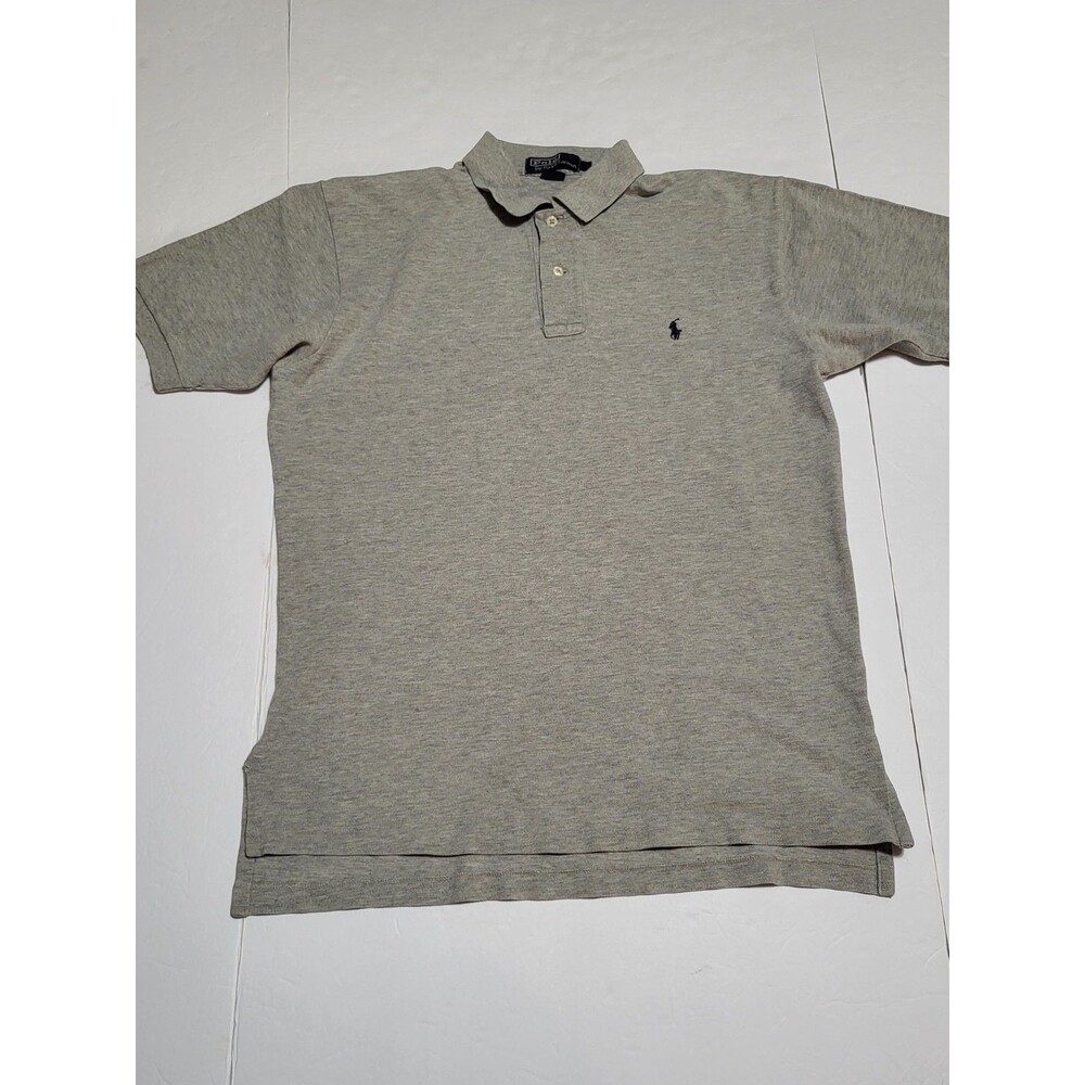 (#16) Polo By Ralph Lauren Short Sleeve Size Men's MEDIUM  Gray 100%Cotton